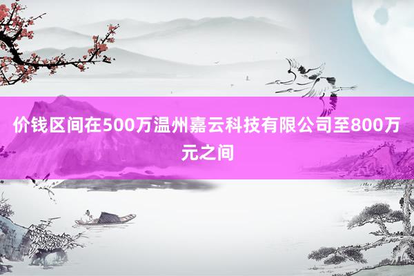 价钱区间在500万温州嘉云科技有限公司至800万元之间