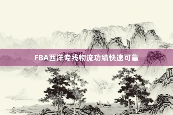 FBA西洋专线物流功绩快速可靠